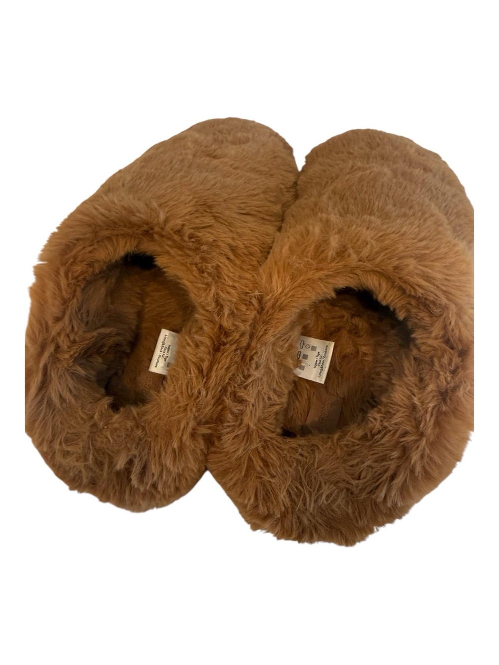 SKIMS Plush Fuzzy Slippers in Chestnut Brown